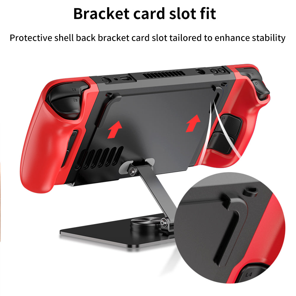 For Steam Deck Shockproof Carbon Steel Protective Case Anti-drop Game Controller Cover with Display Stand Holder For Steam Deck Shockproof Carbon Steel Protective Case Anti-drop Game Controller Cover with Display Stand Holder